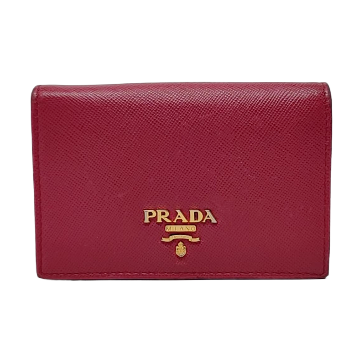 Saffiano Calfskin Card Holder Red