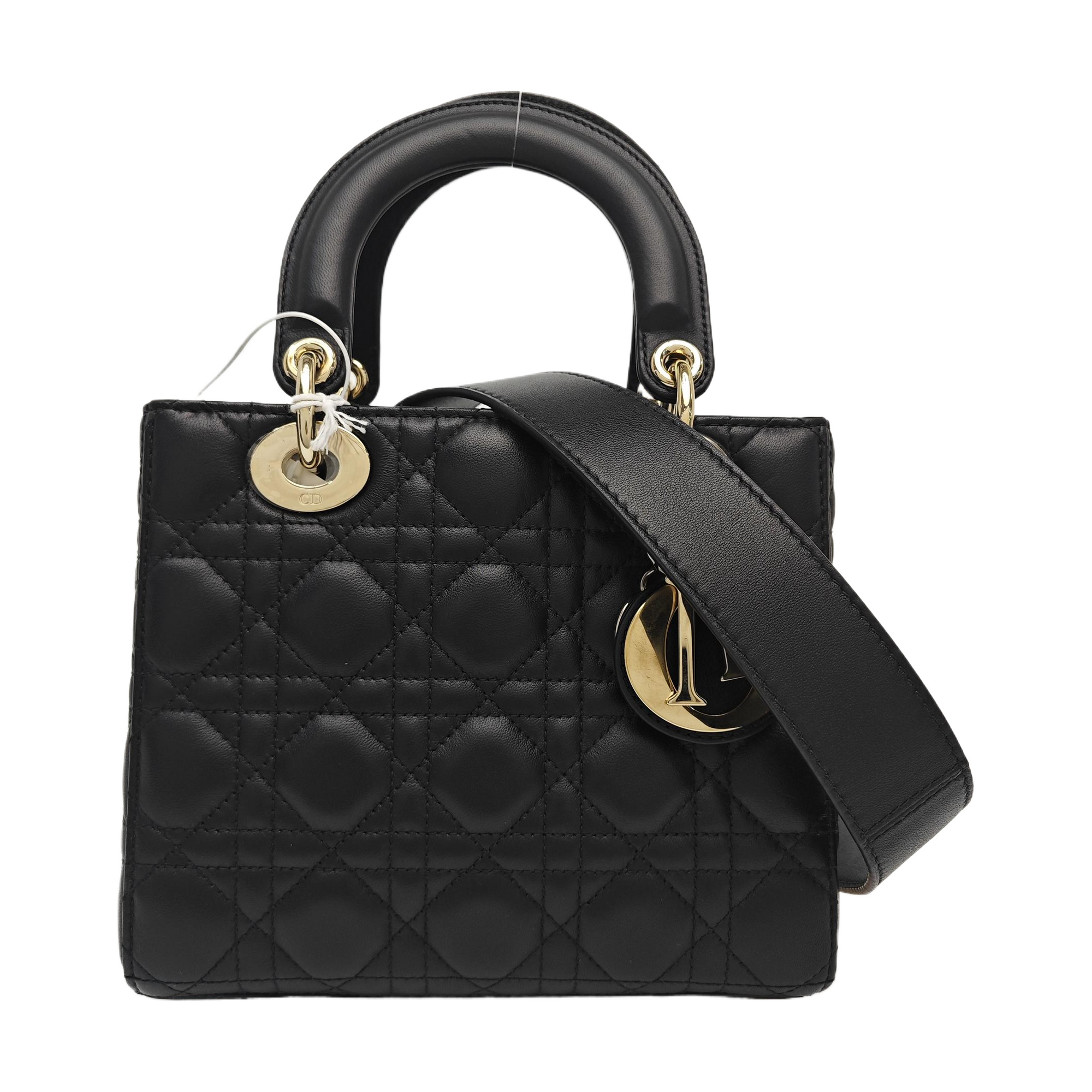 Lady Dior Small Cannage Lambskin Black