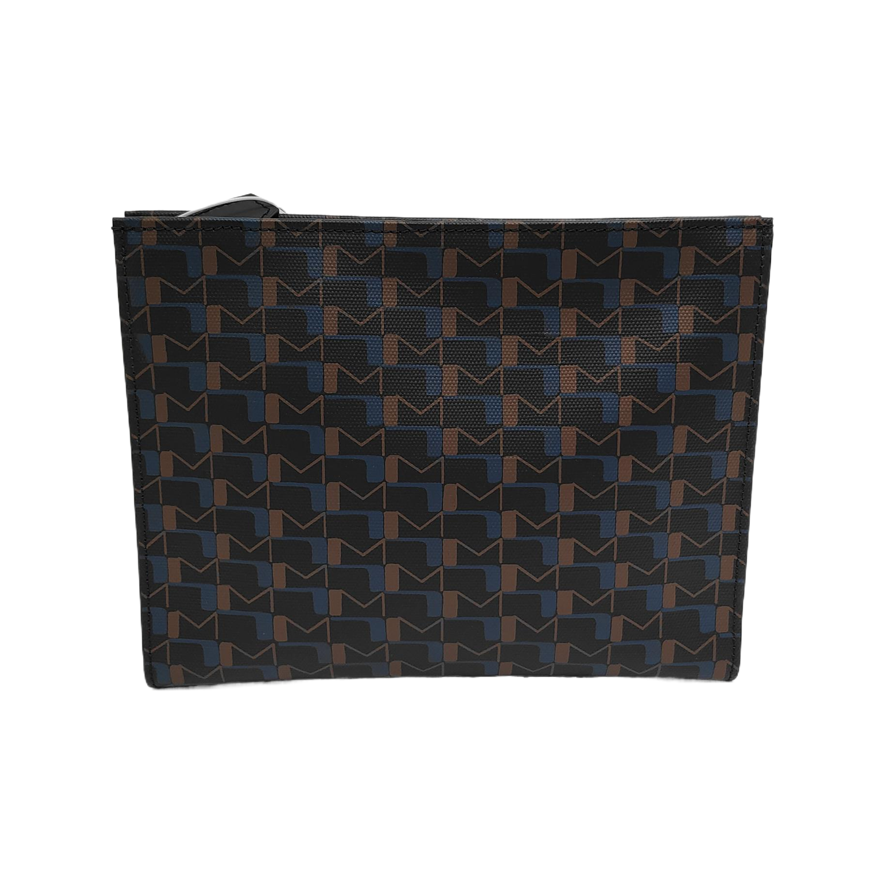 Coated Canvas Clutch Large Black