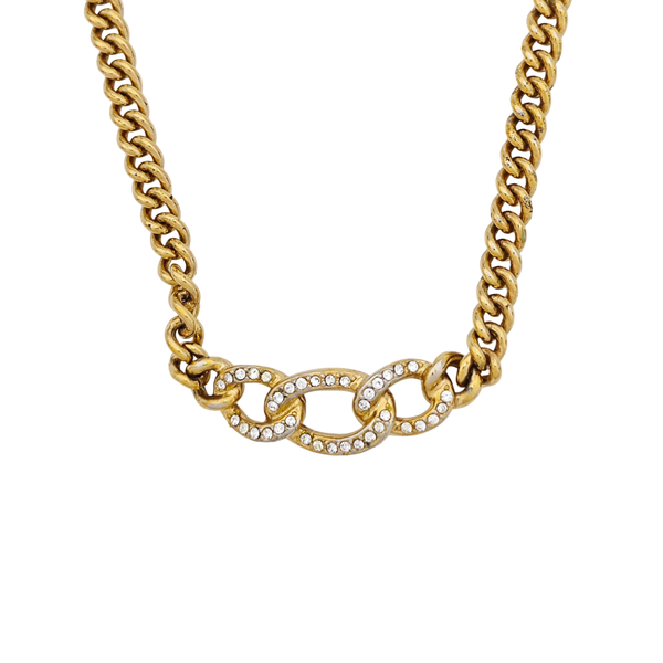 Twist Round Metal Gold Necklace
