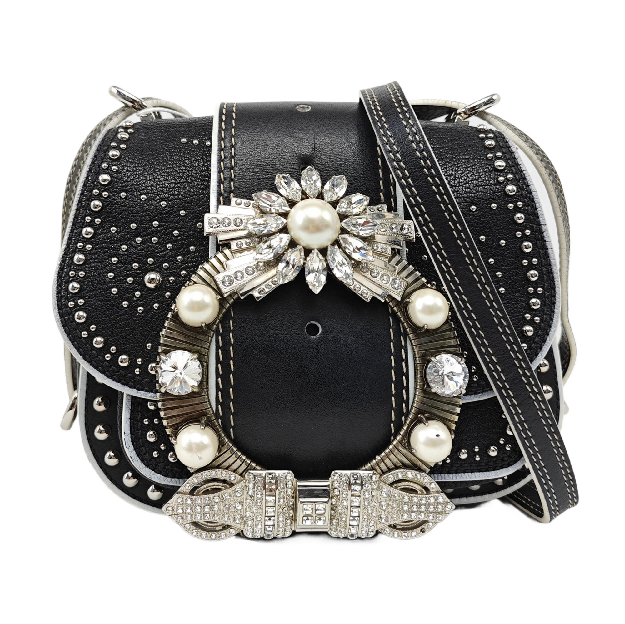 Miu Lady Calfskin Black