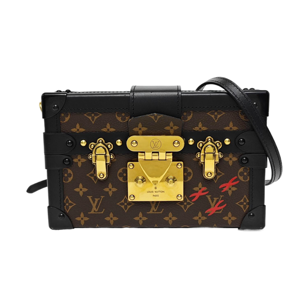 PETITE MALLE Monogram Coated Canvas Brown