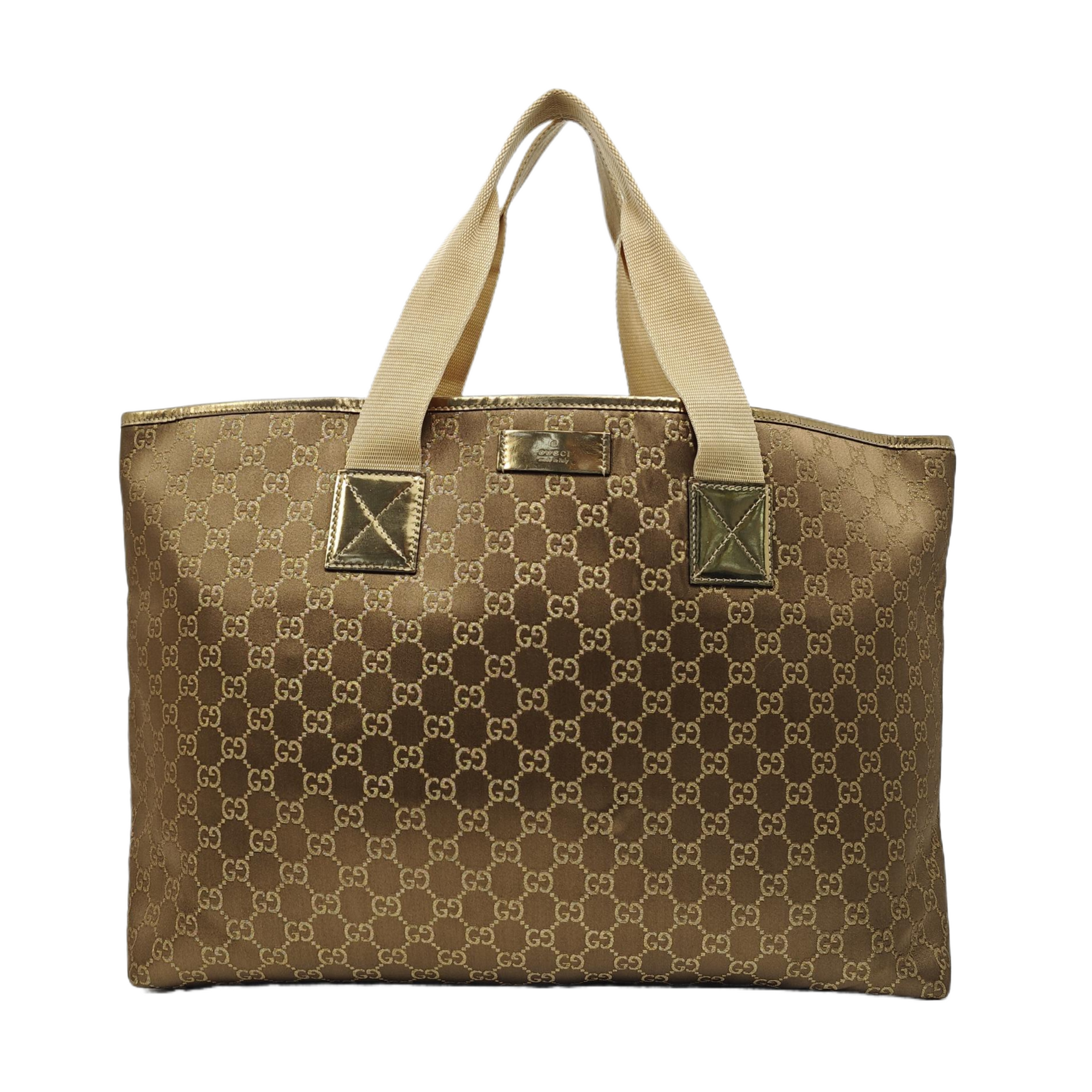 Monogram Coated Canvas Tote Bag Brown