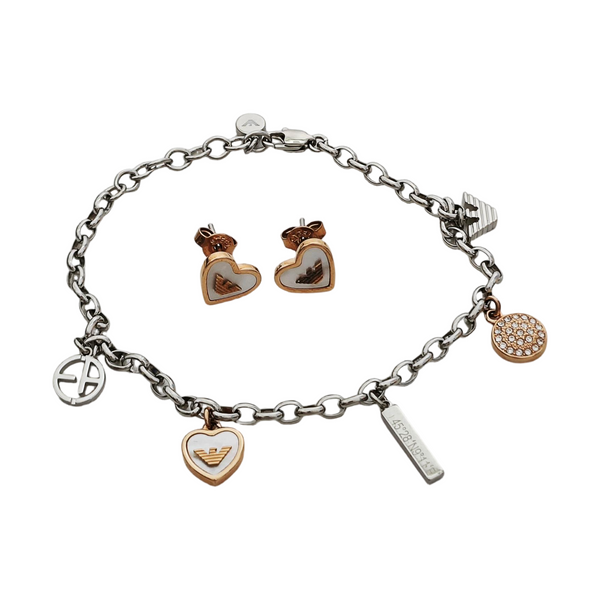 Steel Silver Jewelry Set