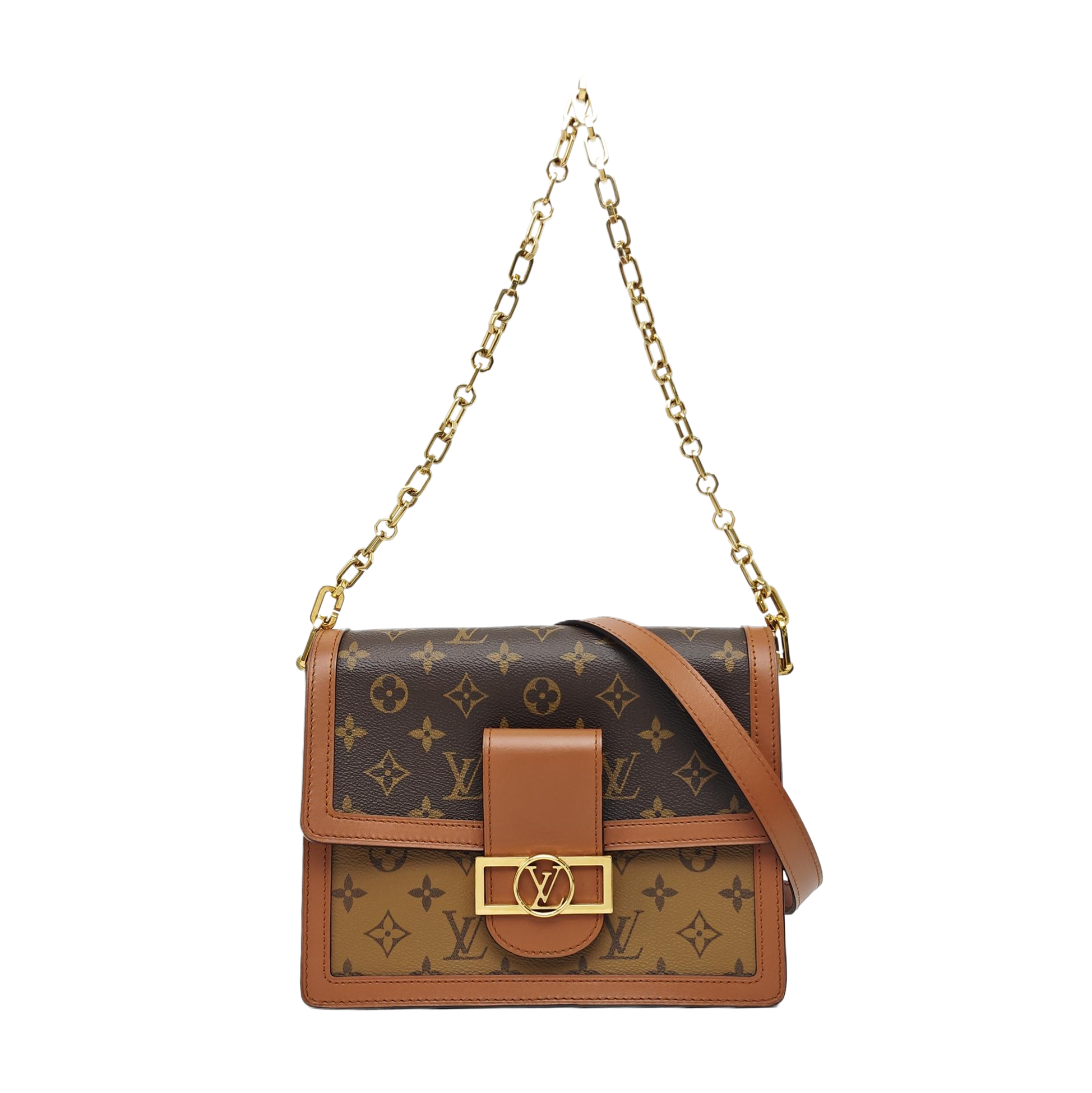 DAUPHINE MM Monogram Coated Canvas Brown