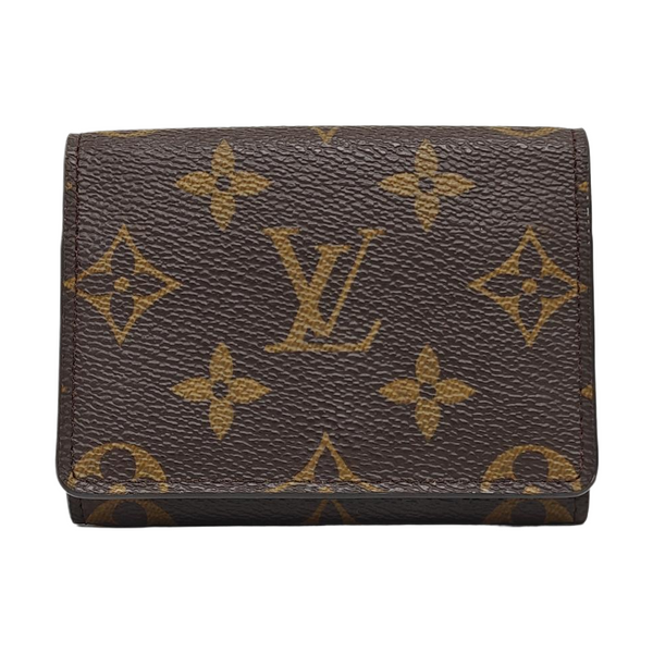 ENVELOPPE Monogram Coated Canvas Brown Card Holder