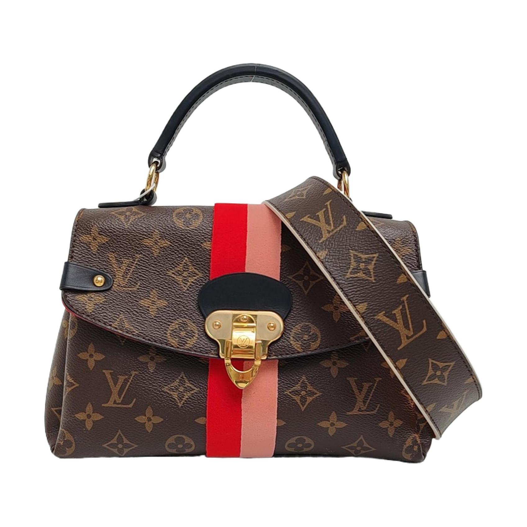 GEORGES BB Monogram Coated Canvas Brown