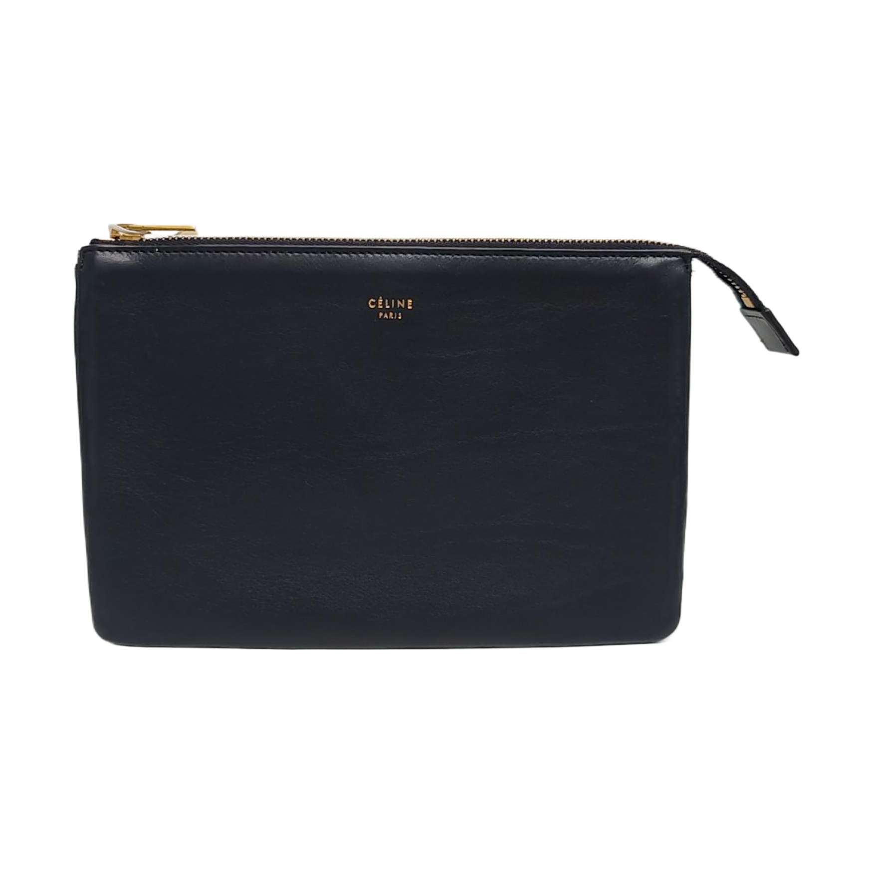 Authenticated pre-owned  TRIO Calfskin Black - Clutch at Looply