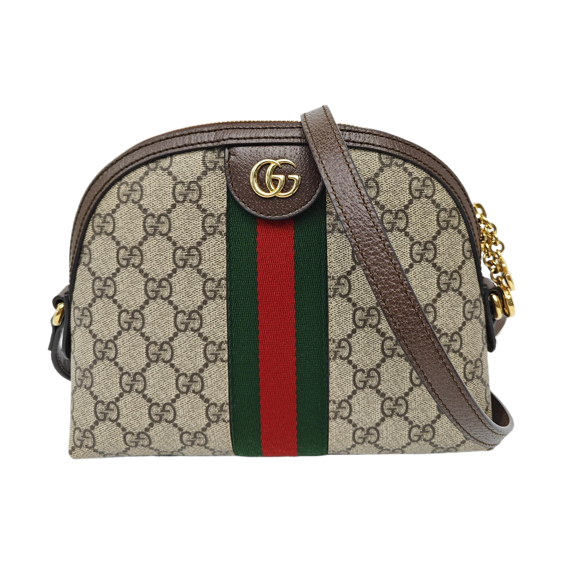 Ophidia Small Monogram Coated Canvas Beige