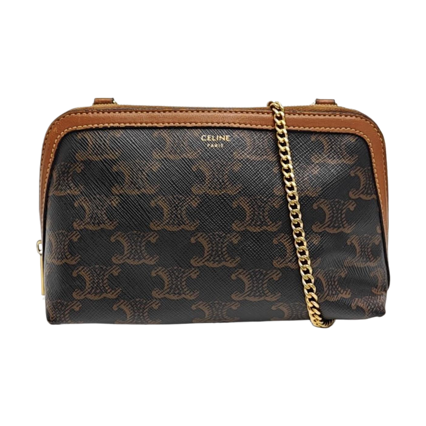 TRIOMPHE CANVAS Mini Coated Canvas Brown
