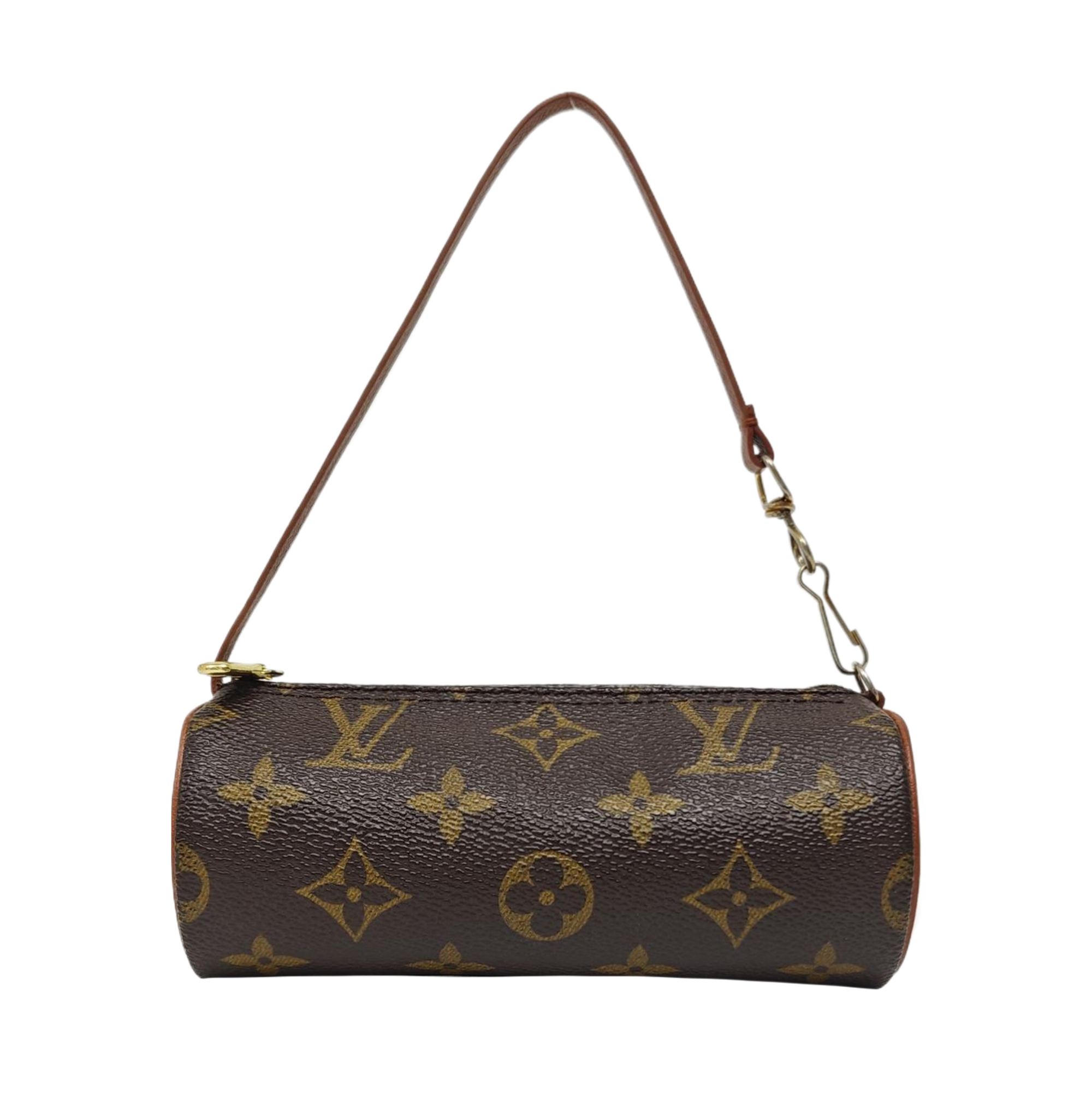 PAPILLON Mini Monogram Coated Canvas Brown