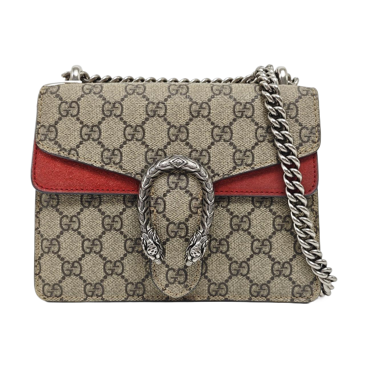 Dionysus Mini Monogram Coated Canvas Beige