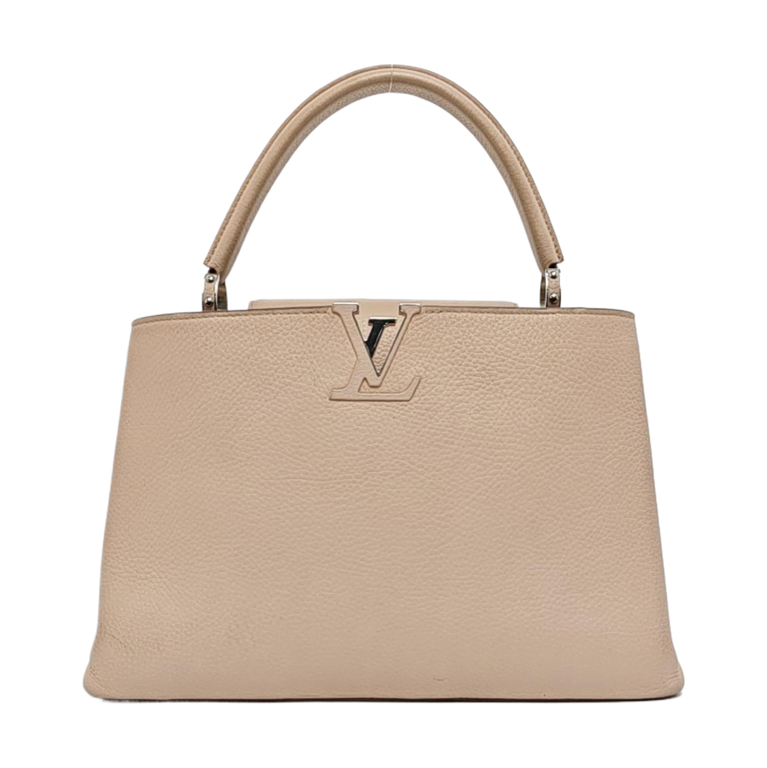 Authenticated pre-owned  CAPUCINES GM Calfskin Pink - Top Handle Bag at Looply