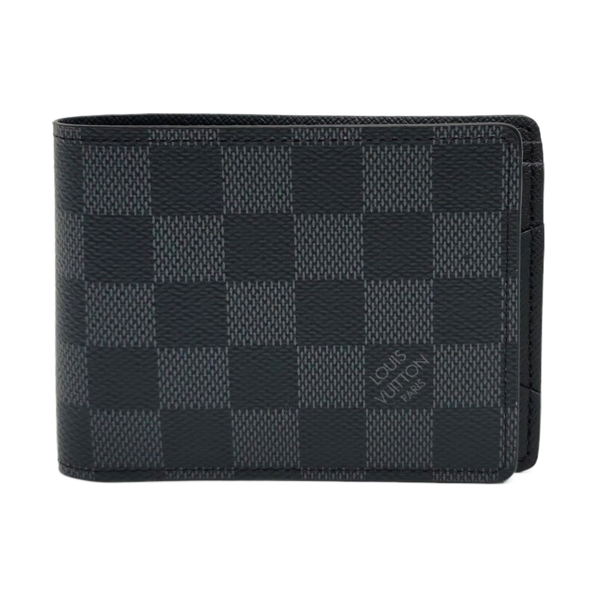 SLENDER Damier Graphite Coated Canvas Gray Wallet