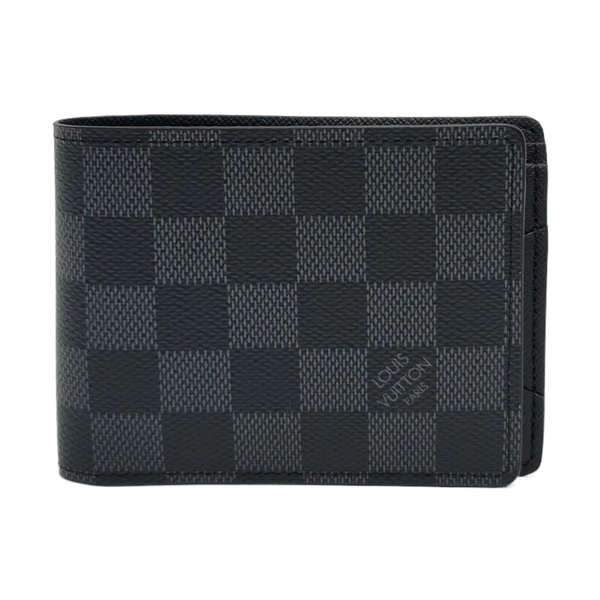 SLENDER Damier Graphite Coated Canvas Gray Wallet