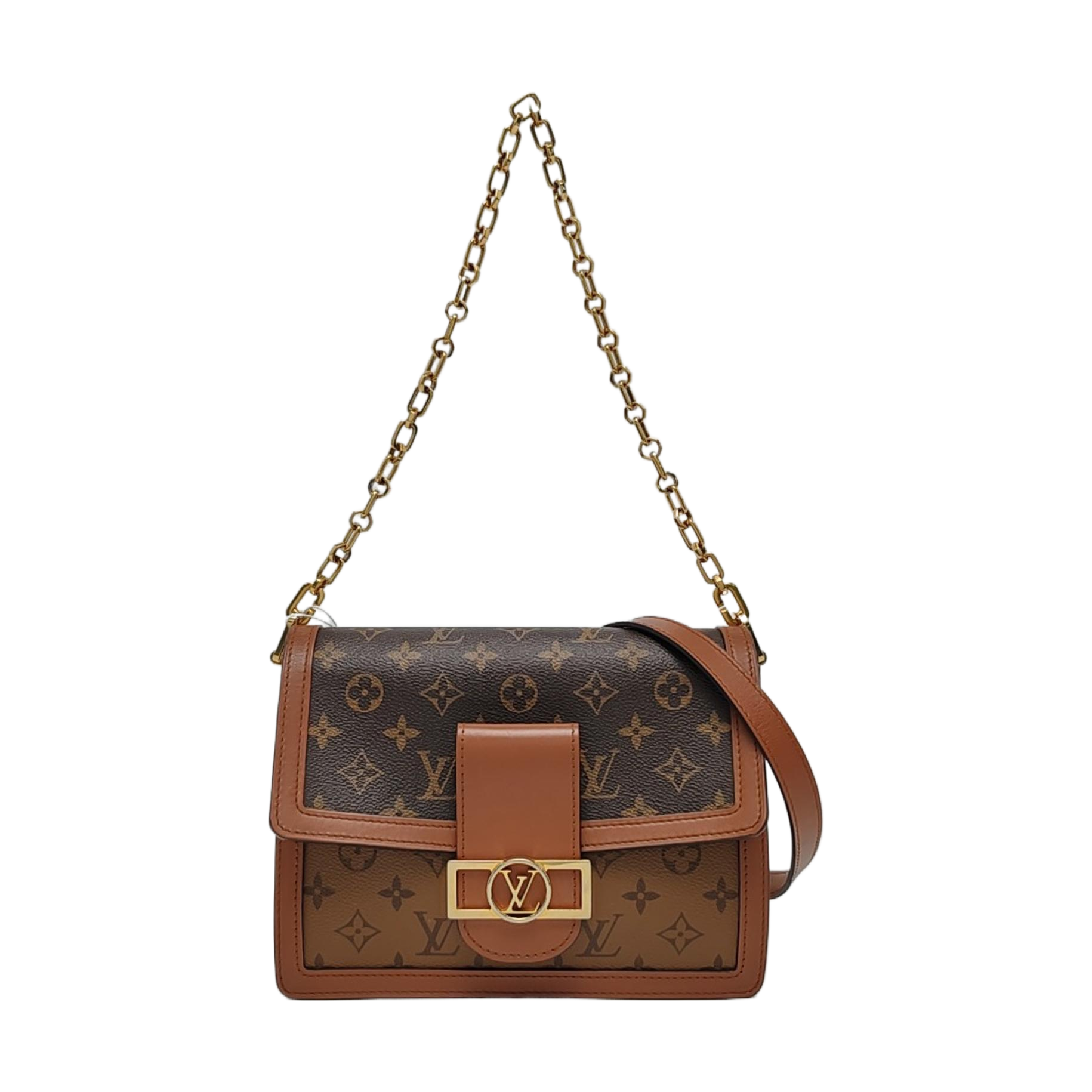 DAUPHINE MM Monogram Coated Canvas Brown