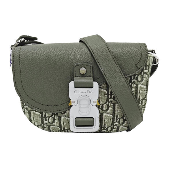Saddle Mini Oblique Fabric Green