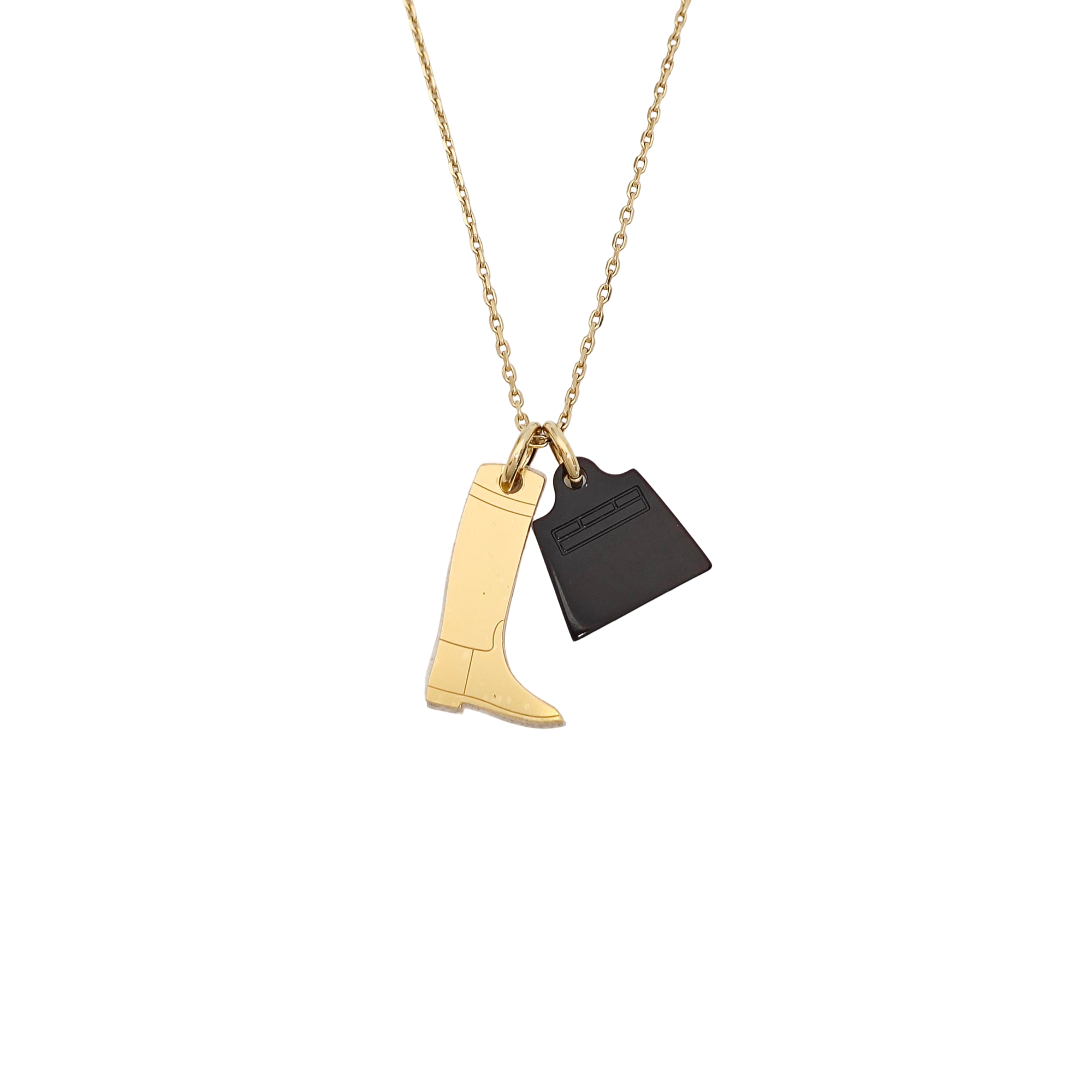 Amulette Maroquinier Metal Gold Necklace