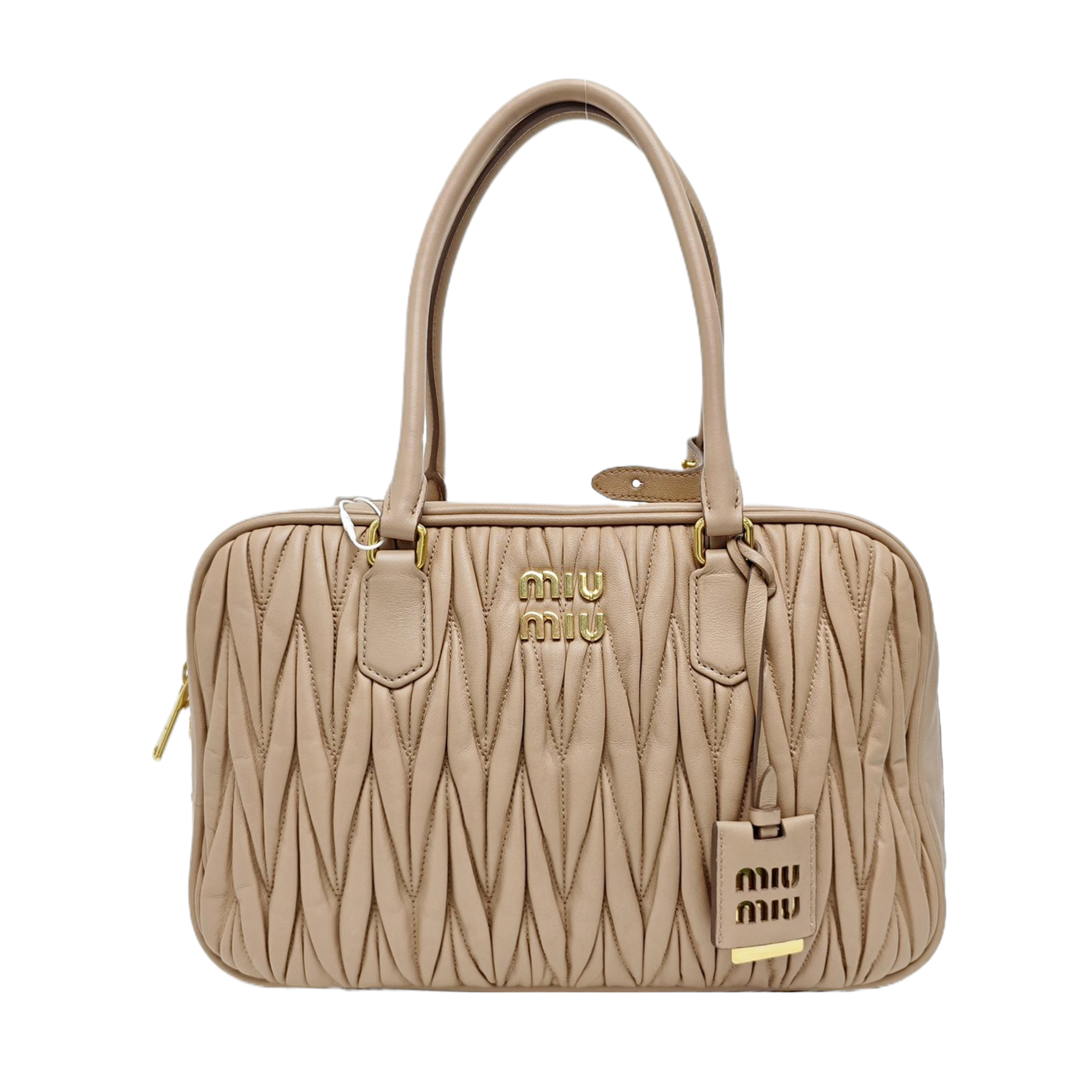 Arcadie Matelassé Quilted Lambskin Beige