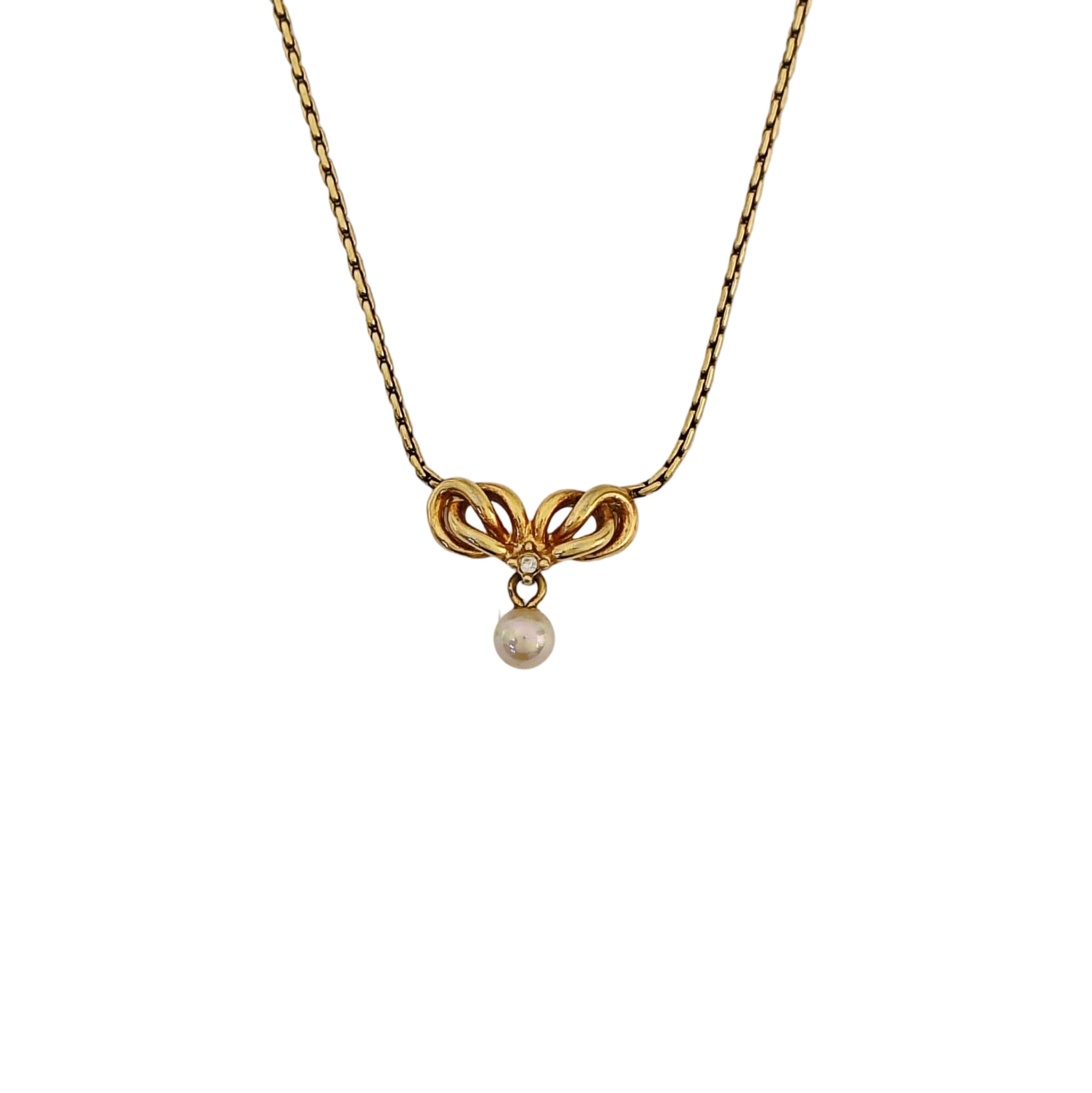Twist Round Metal Gold Necklace