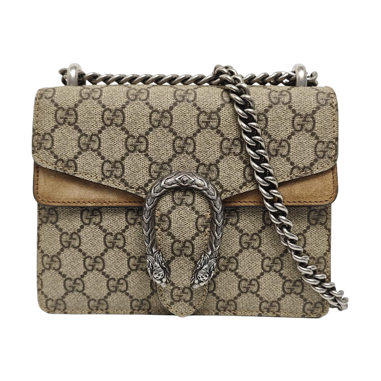 Dionysus Mini Monogram Coated Canvas Beige