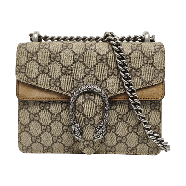 Dionysus Mini Monogram Coated Canvas Beige