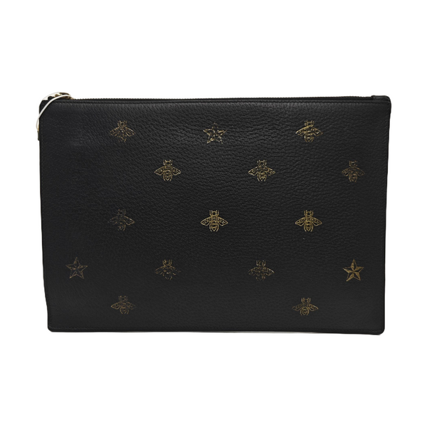 Bee Web Calfskin Black
