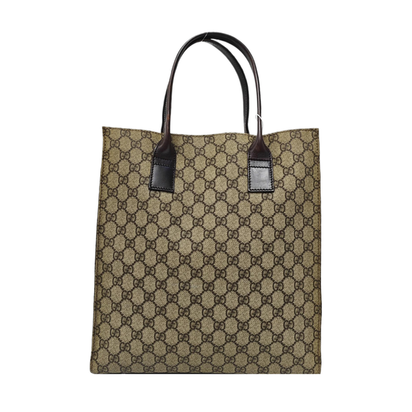 Monogram Coated Canvas Tote Bag Black