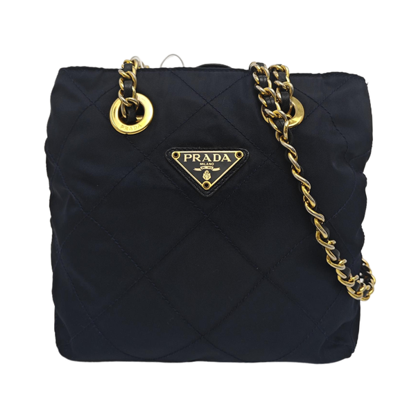 Nylon Shoulder Bag Blue
