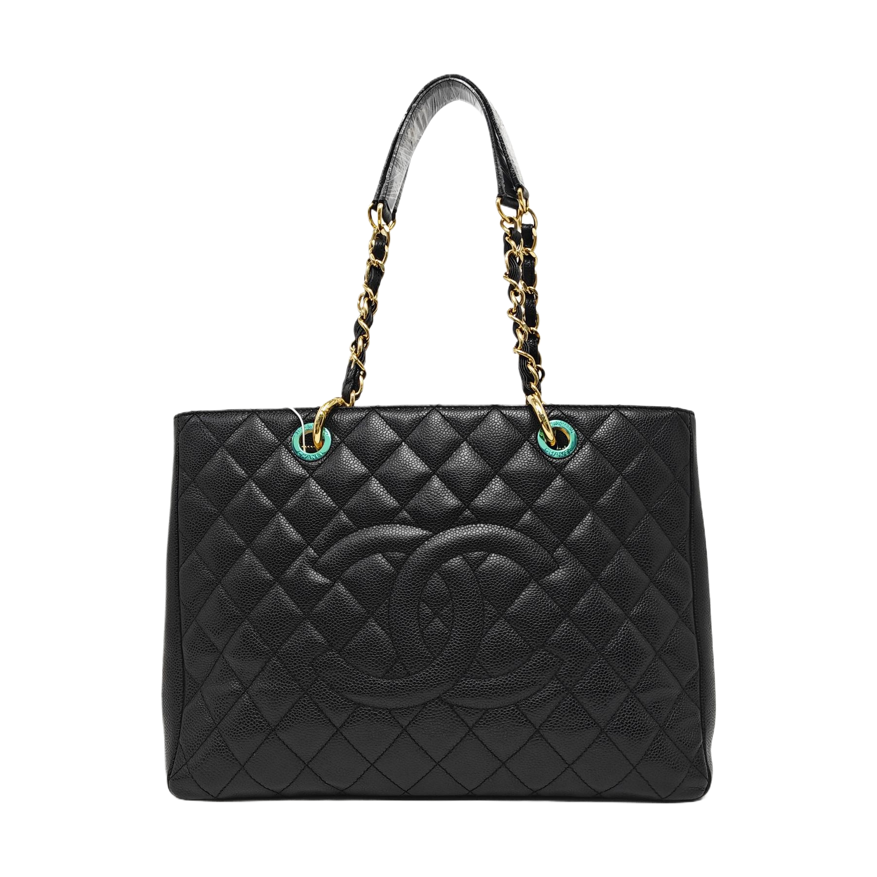CHANEL GST Large Quilted Grained Calfskin Black