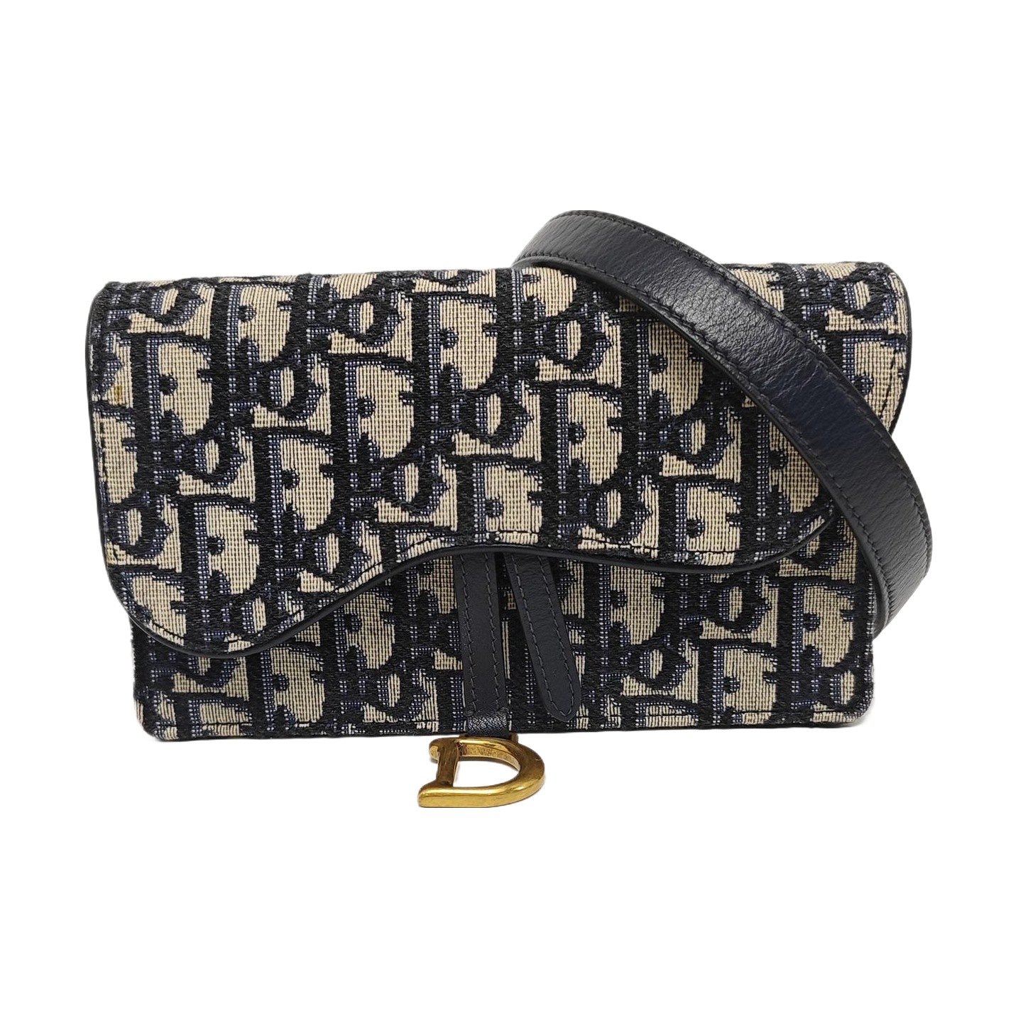 Saddle Mini Oblique Canvas Blue