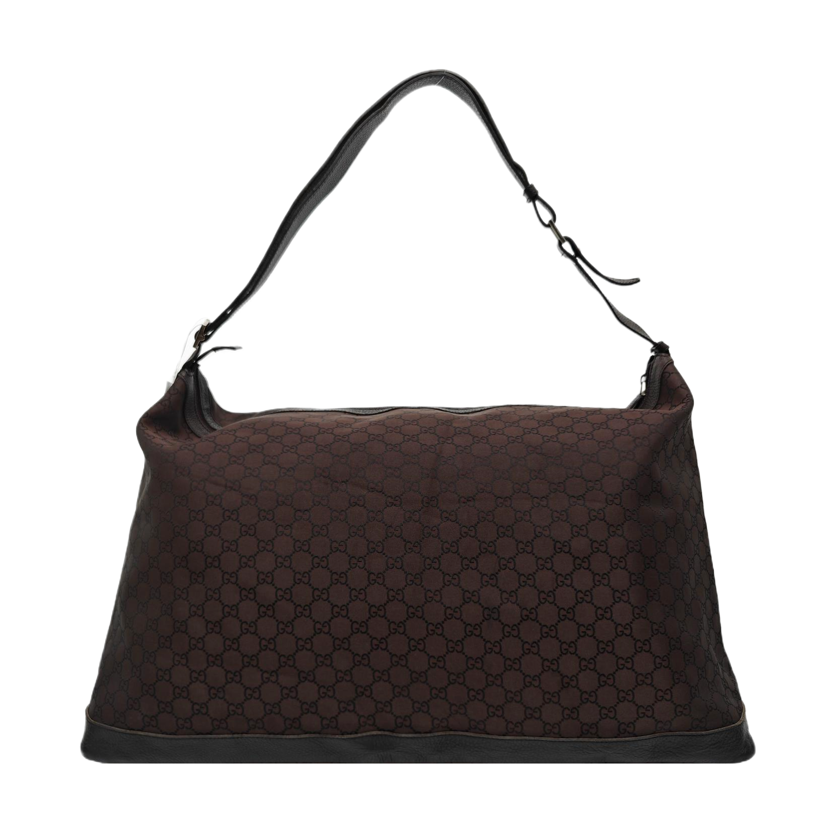 Monogram Nylon Shoulder Bag Brown