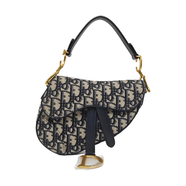 Saddle Mini Oblique Canvas Blue