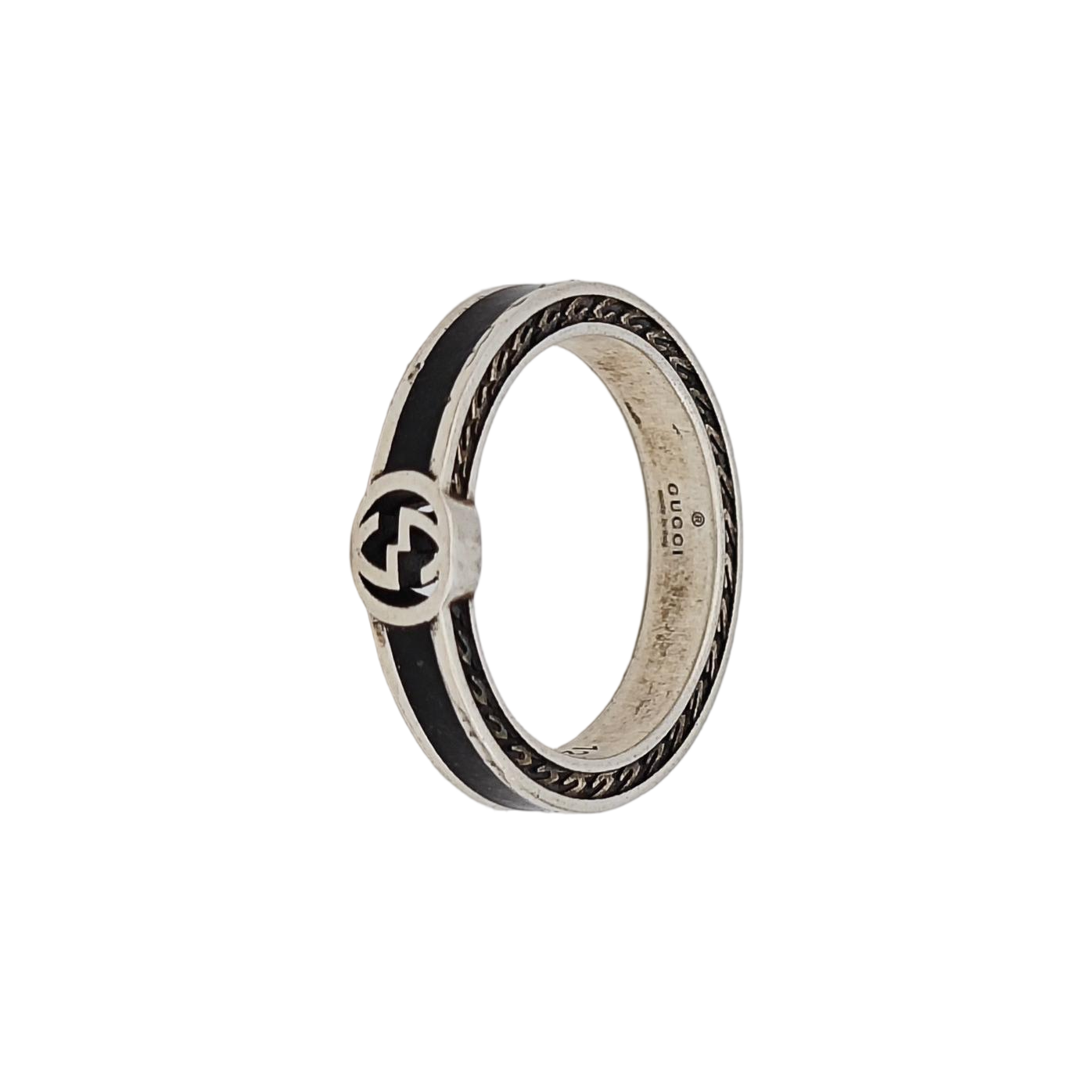 Interlocking G 925 Sterling Silver Ring HK 12