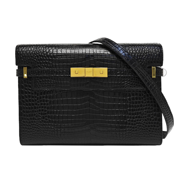 MANHATTAN Medium Calfskin Black