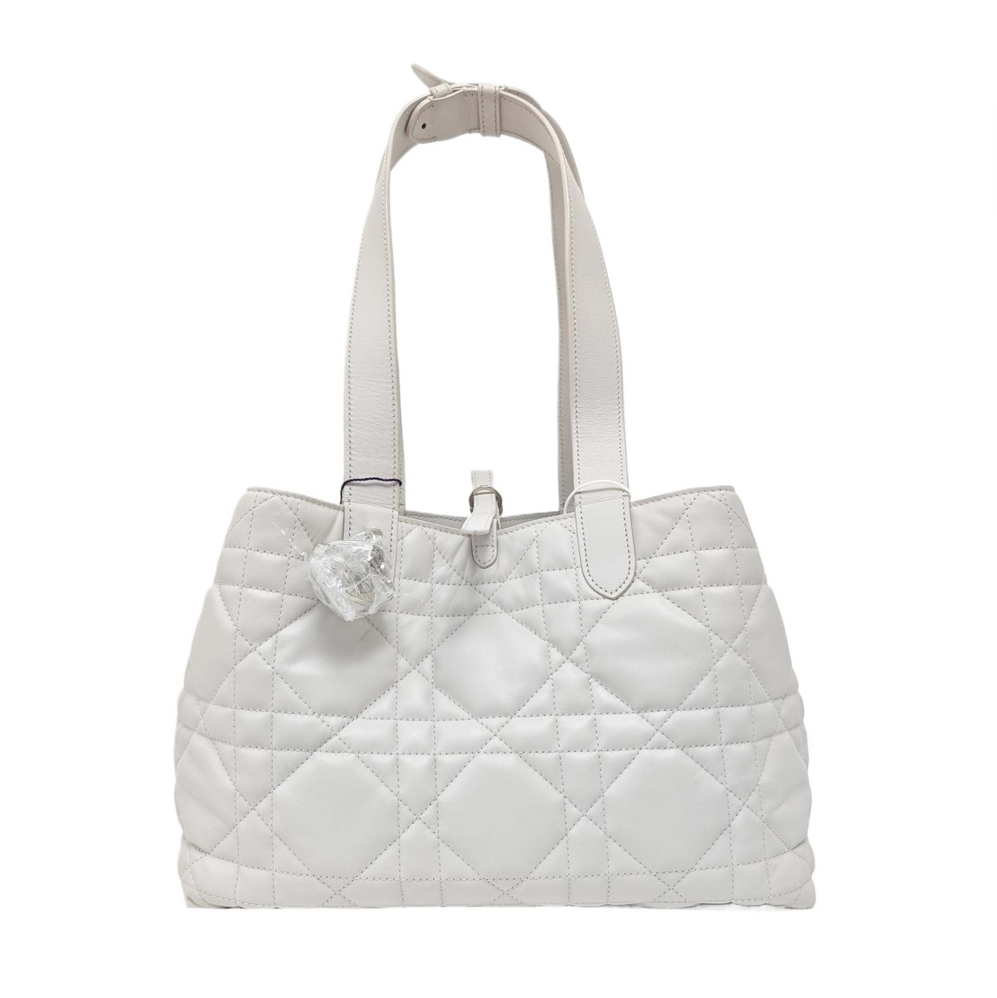 Toujours Medium Cannage Calfskin White