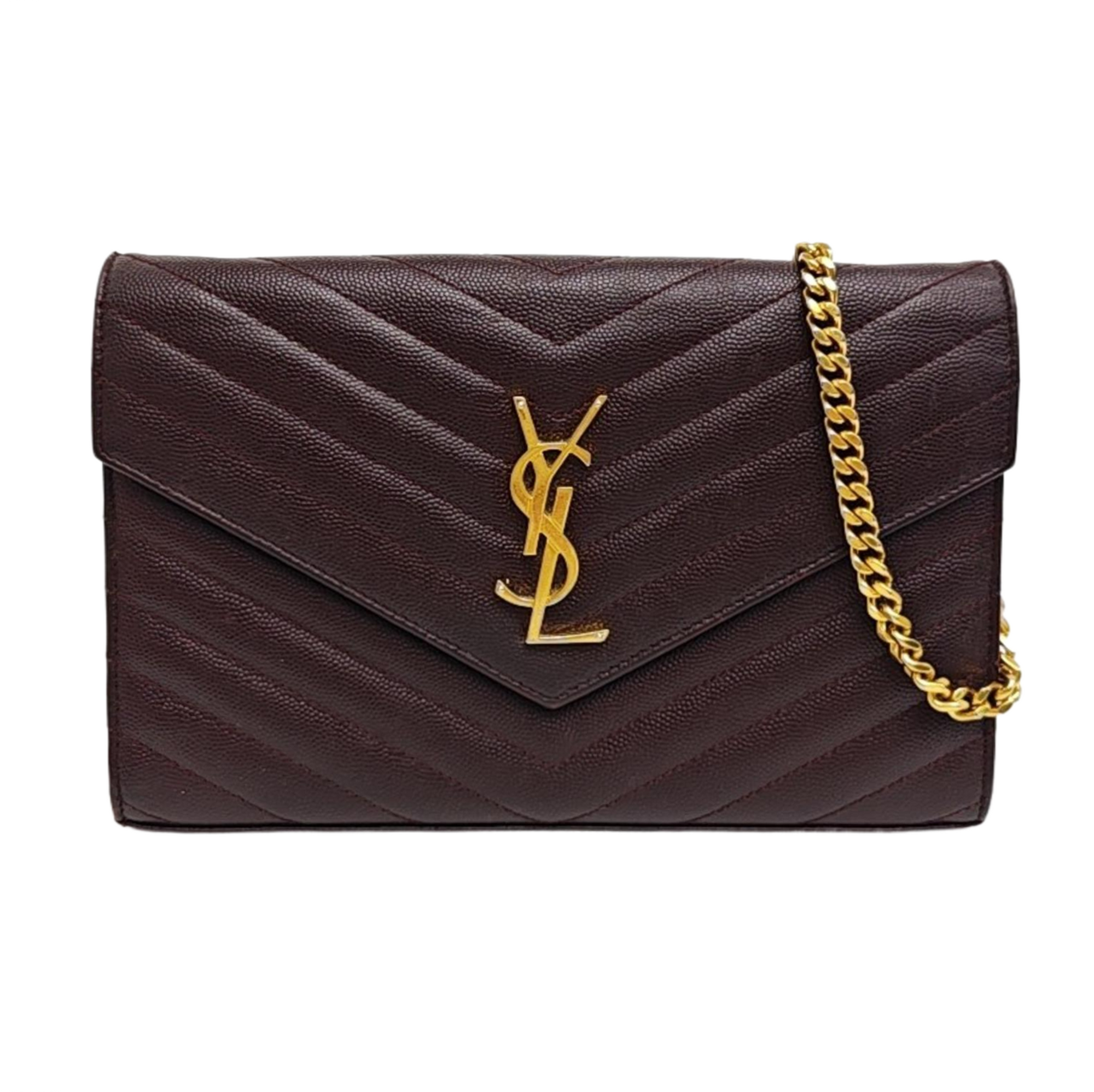 MONOGRAM Medium Chevron Calfskin Red