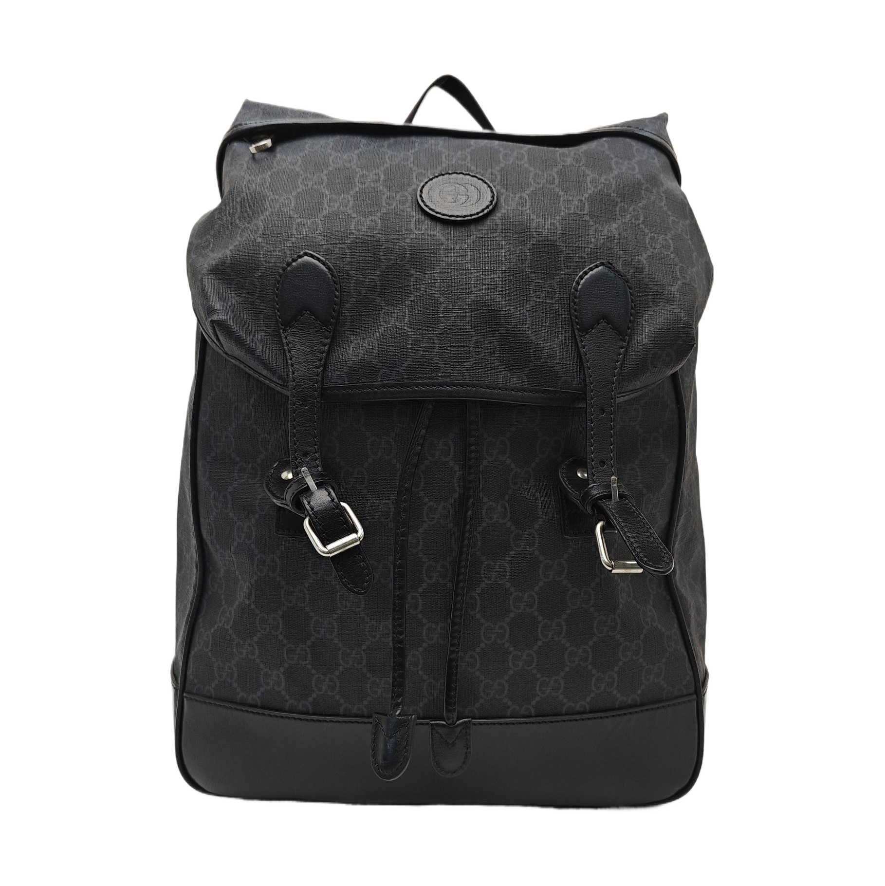 Retro Medium Monogram Coated Canvas Black