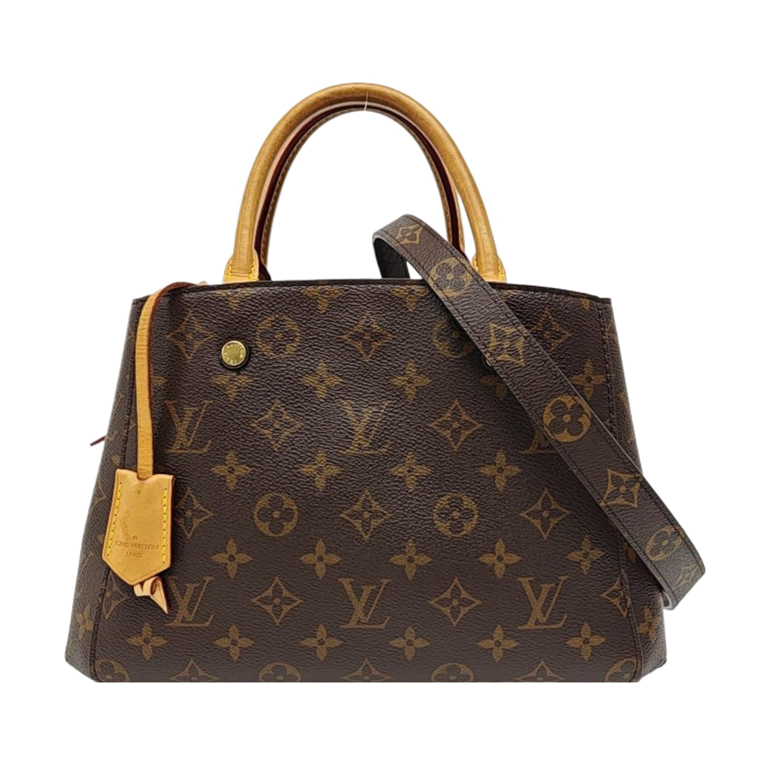 MONTAIGNE Monogram Coated Canvas Brown