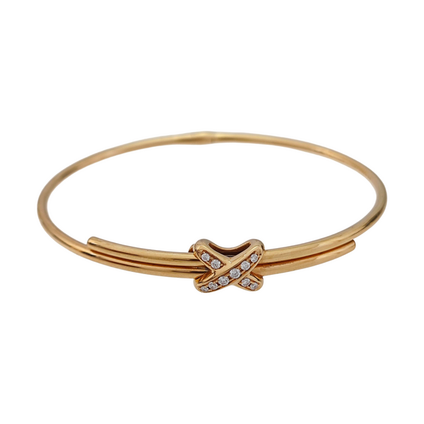 Jeux De Liens 18k Rose Gold Bangle