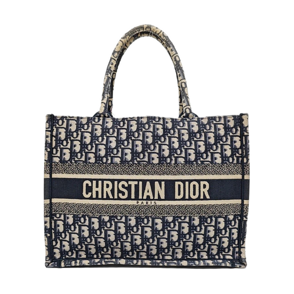 Book Tote Medium Oblique Canvas Blue