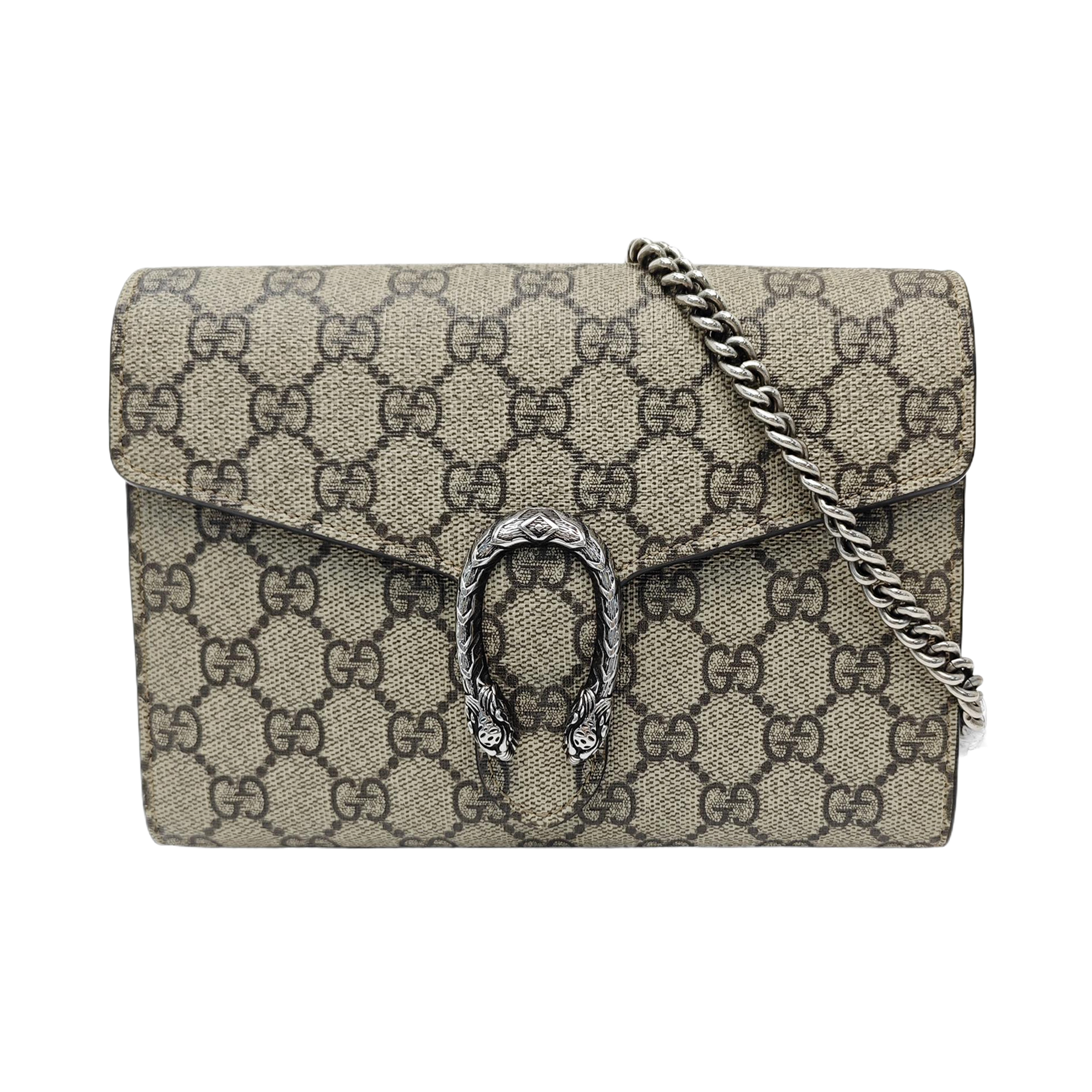 Dionysus Mini Monogram Coated Canvas Black