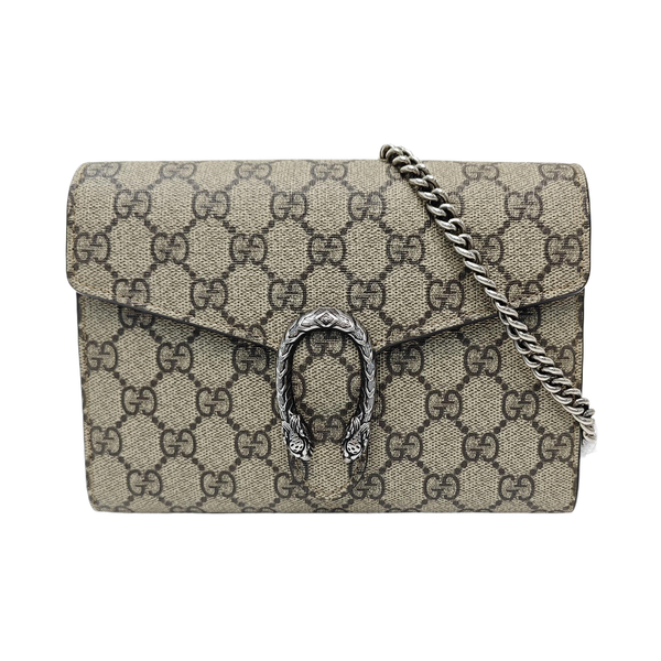 Dionysus Mini Monogram Coated Canvas Black