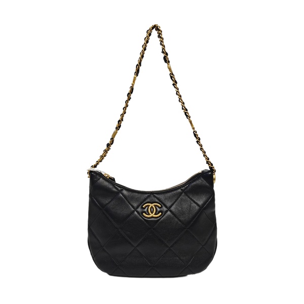 23K Quilted Lambskin Black