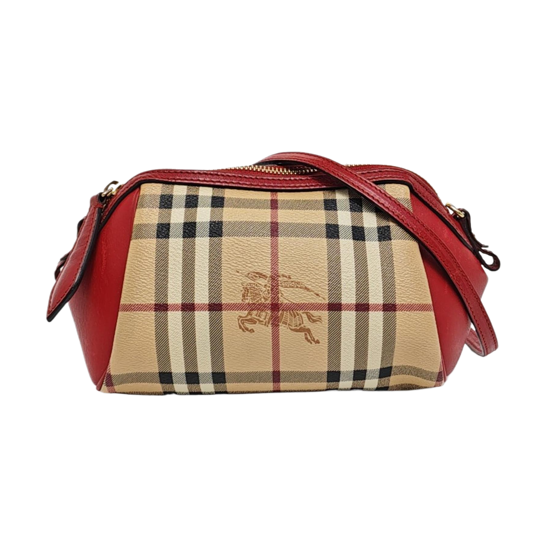 Coated Canvas Crossbody Bag Beige