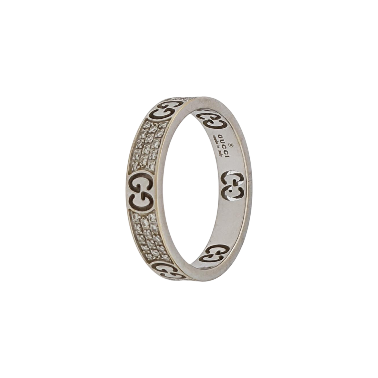18k White Gold Silver Ring HK 19
