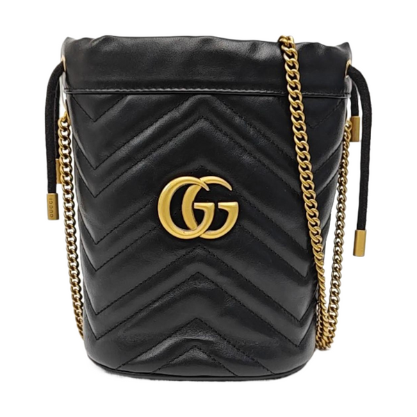 GG Marmont Mini Quilted Calfskin Black