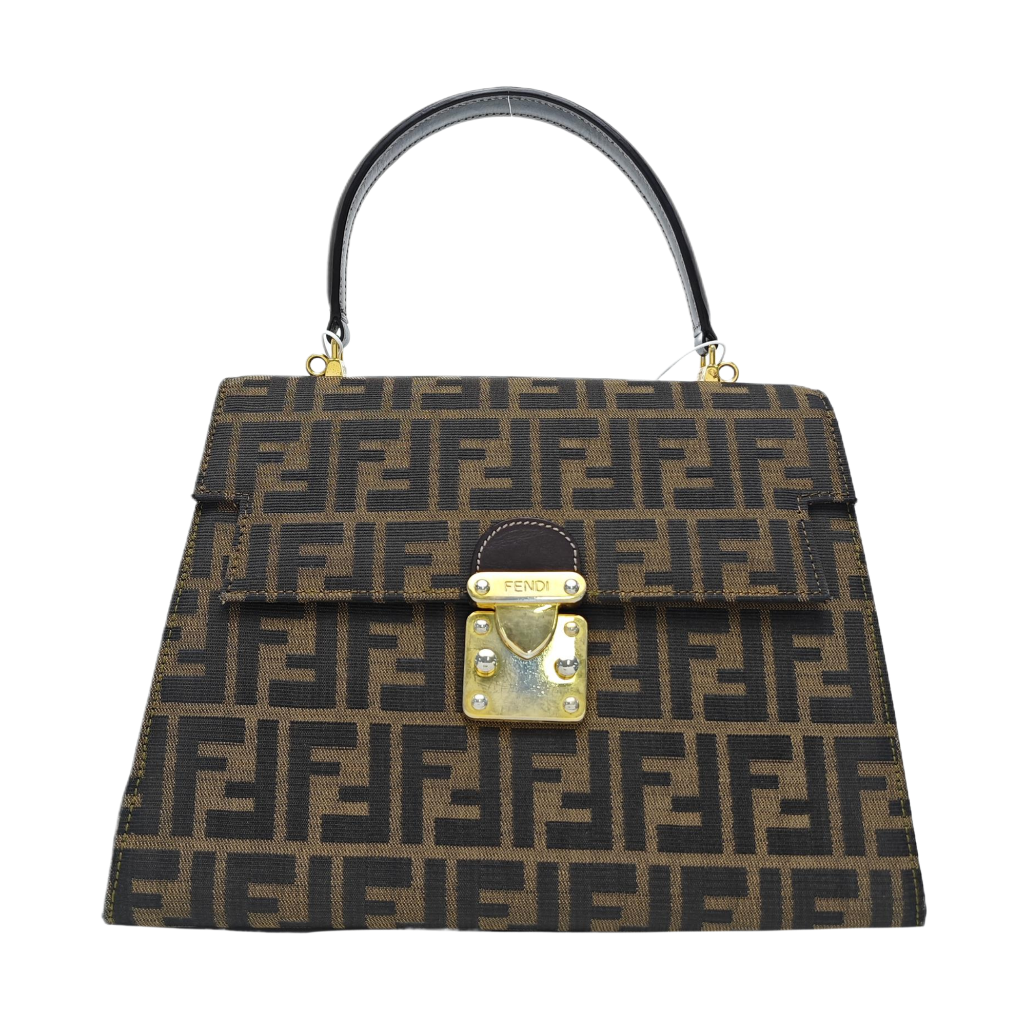 Canvas Top Handle Bag Brown
