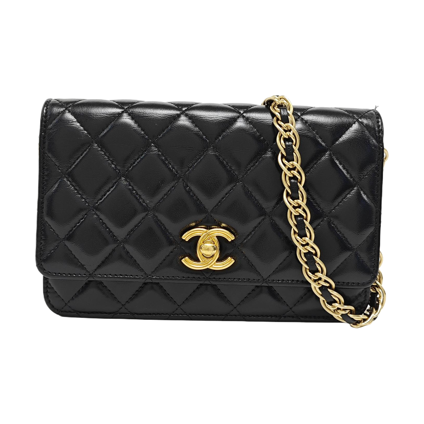 WOC Quilted Lambskin Black