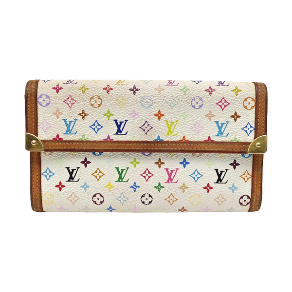 LV × TM INTERNATIONAL Monogram Coated Canvas White Wallet